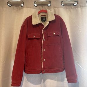 Comfy pink corduroy coat